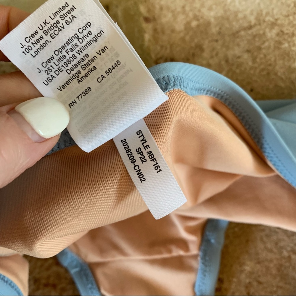 J.Crew | High Rise Bikini Bottom | Blue Mist - Picture 8 of 9